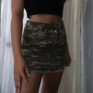 Super cute camo mini skirt